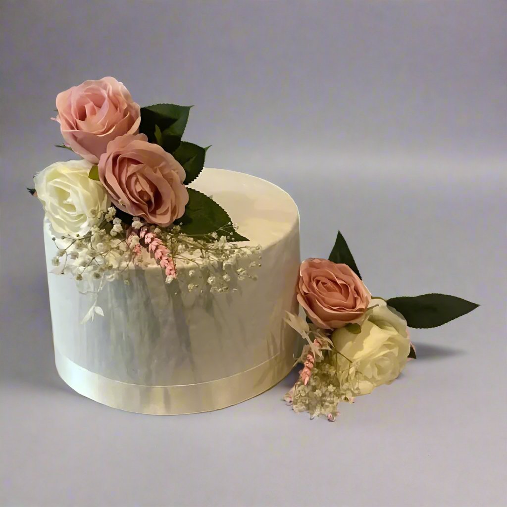 Blush Pink And Ivory Rose Cake Flowers Claire De Fleurs