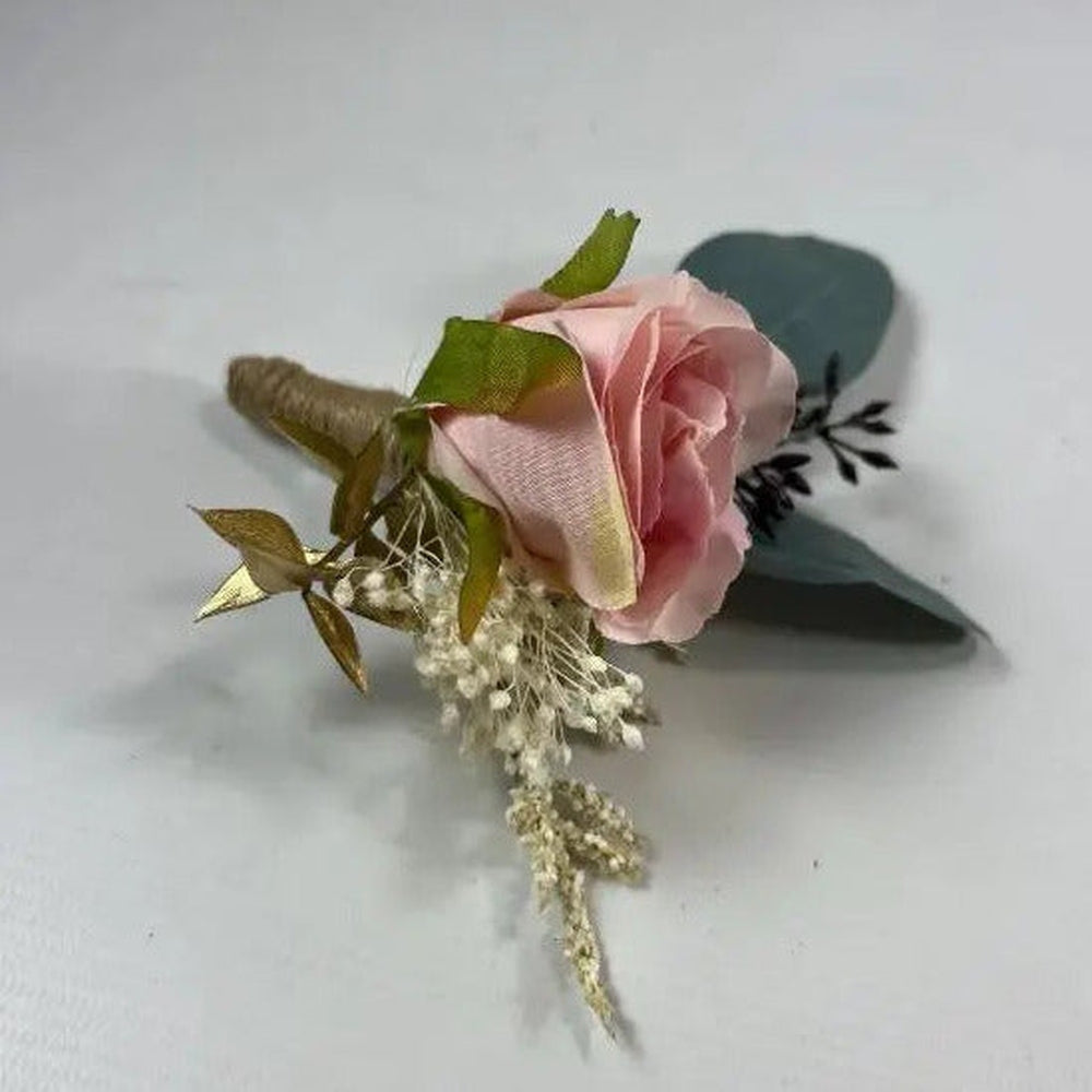 Blush Pink, lilac And Gold Wedding Bridal Bouquet - Faux Silk Flowers Wedding Bridal Flowers Claire De Fleurs