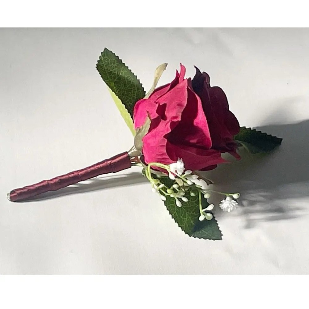 Bridal Package Burgundy Ivory Rose Claire De Fleurs