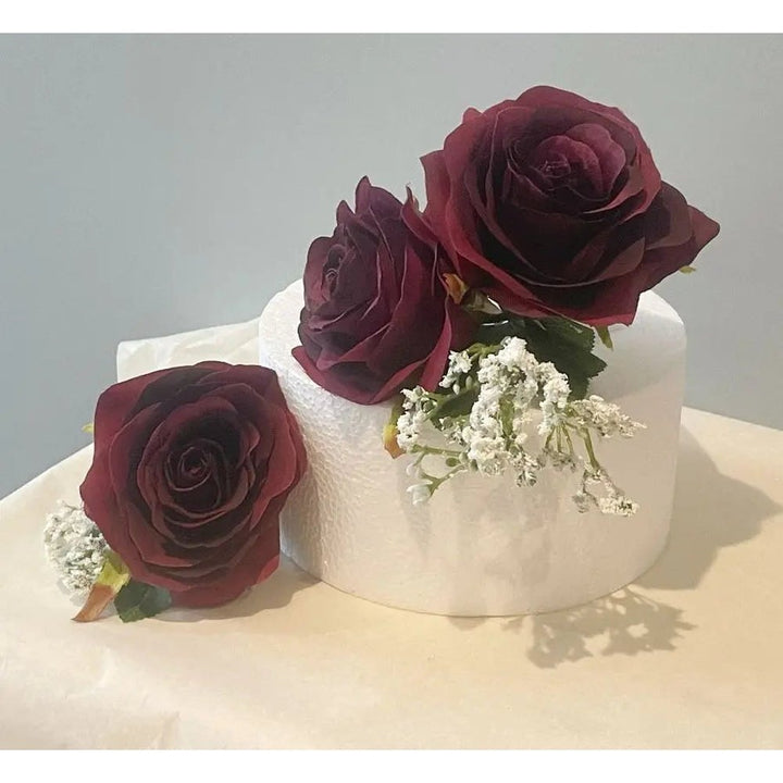 Bridal Package Burgundy Ivory Rose Claire De Fleurs