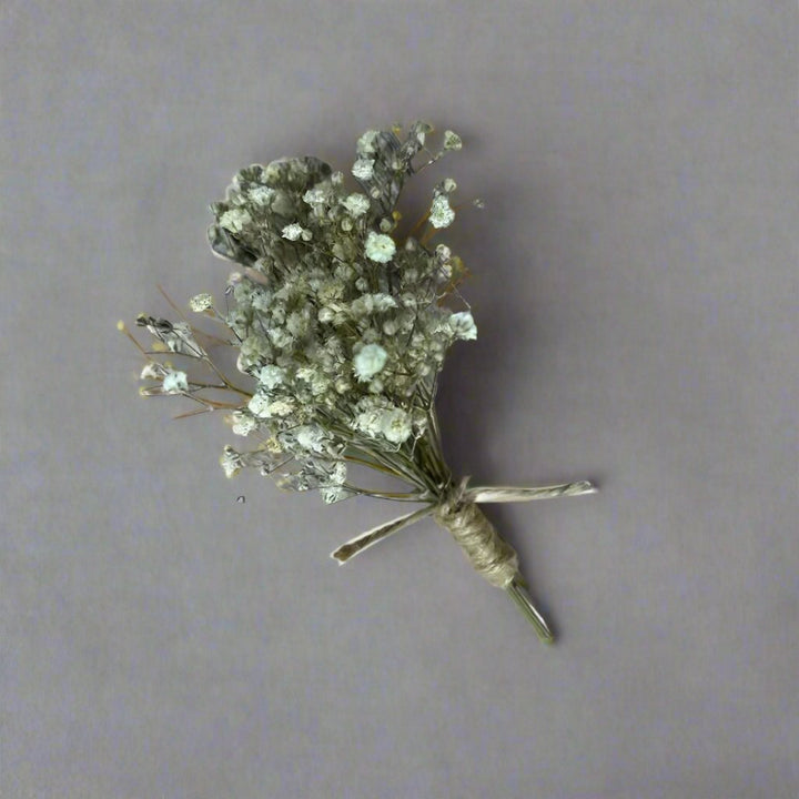 Gyp Boutonniere Buttonhole - Dried Flowers For Wedding Claire De Fleurs