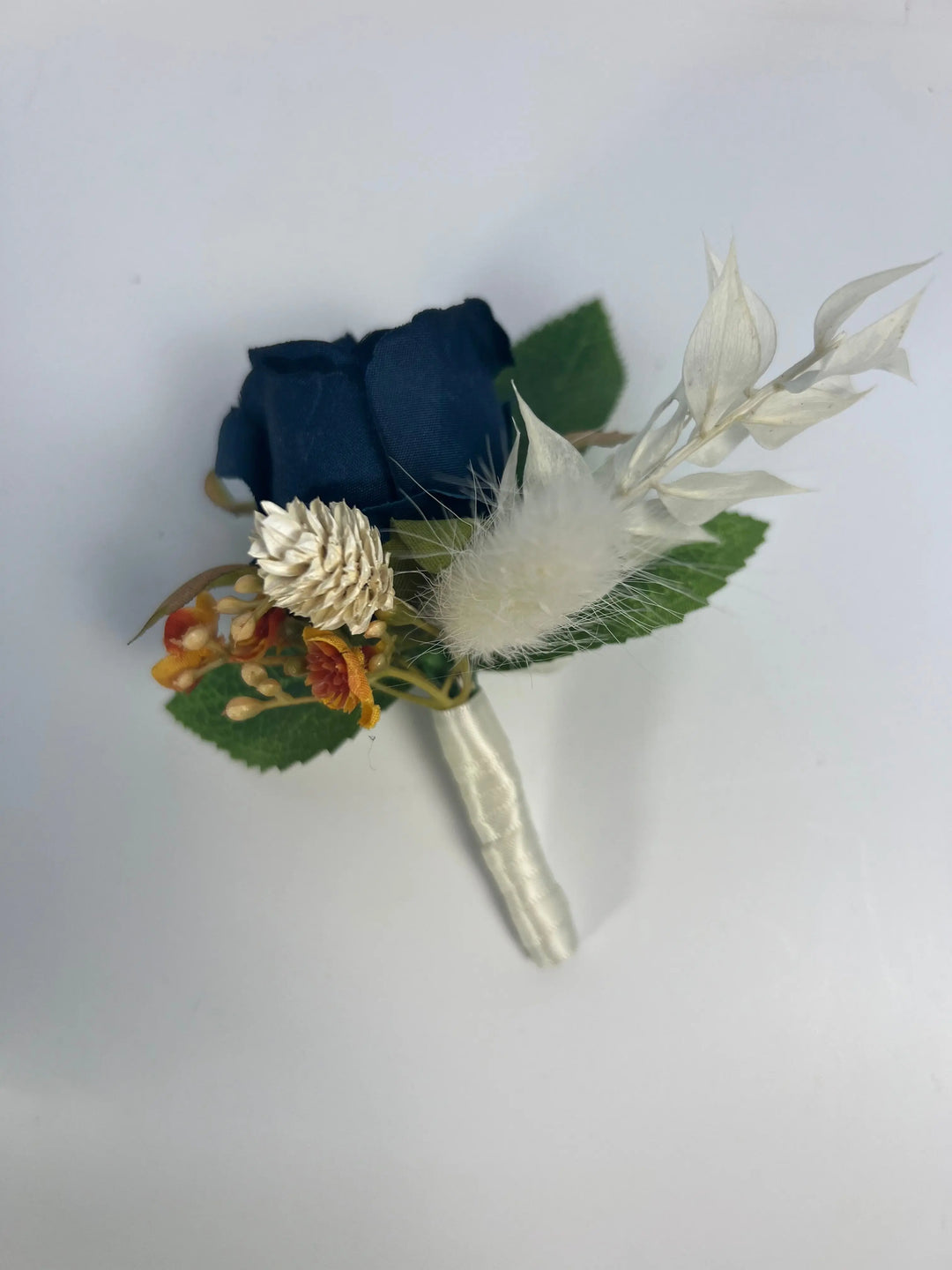 Navy Blue And Ivory Wedding Bouquet Claire De Fleurs