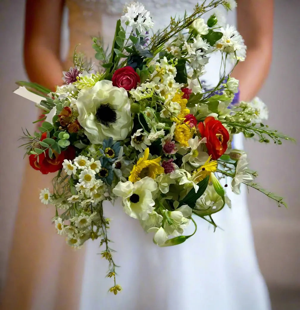 spring wildflower bridal bouquet