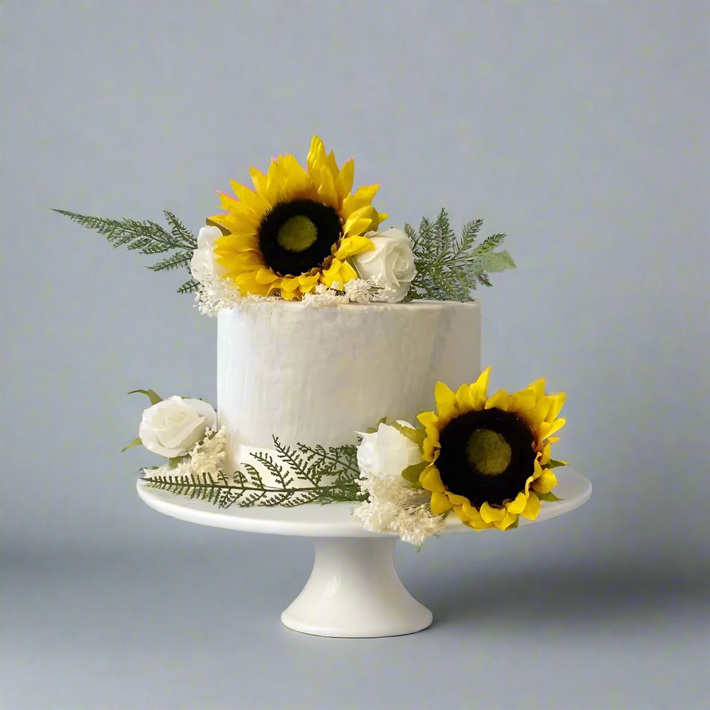 Sunflower Cake Flowers - Artificial Silk Flowers Claire De Fleurs