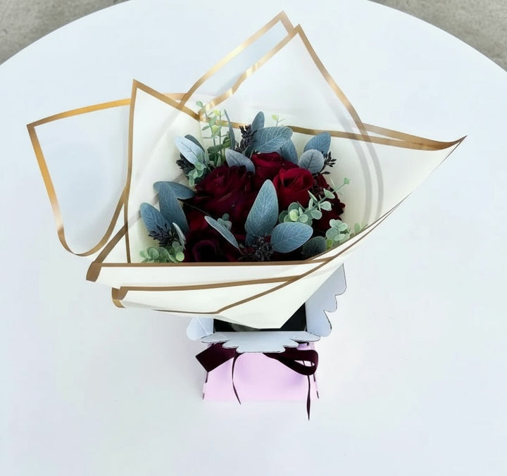 Valentine Bouquet Red Roses Claire De Fleurs