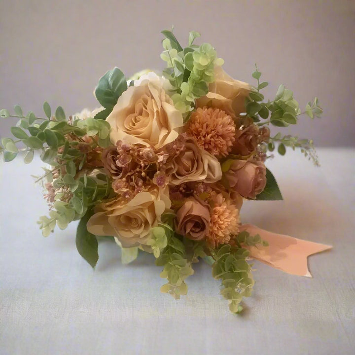 White, Nude and Dusty Pink Silk Bridal Bouquet Claire De Fleurs