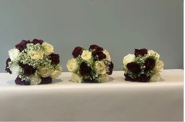 artifical silk flower bouquet packages wedding bridal flowers claire de fleurs