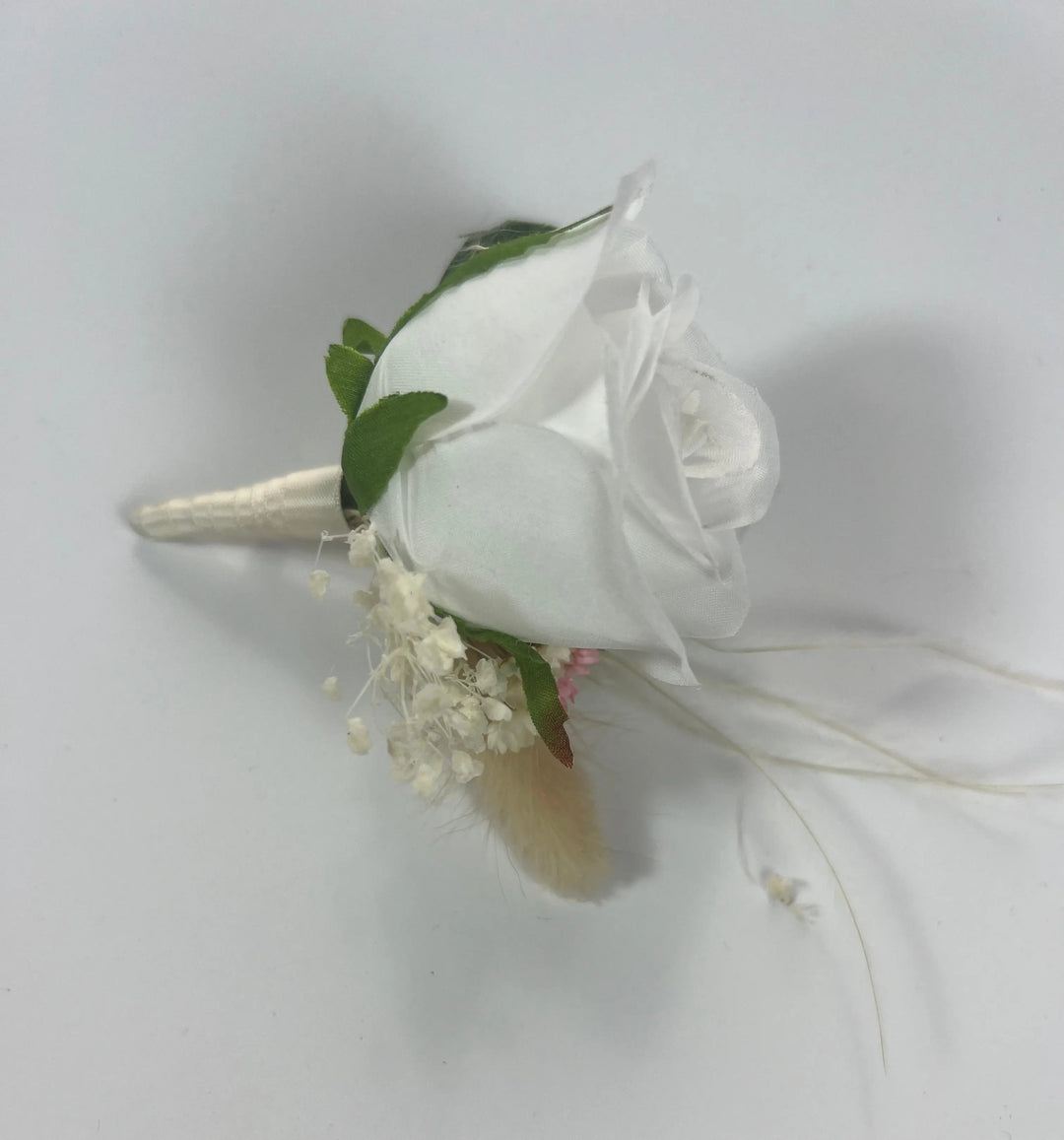 Artificial Blush Pink and Ivory Rose Wedding Bridal Bouquet Claire De Fleurs