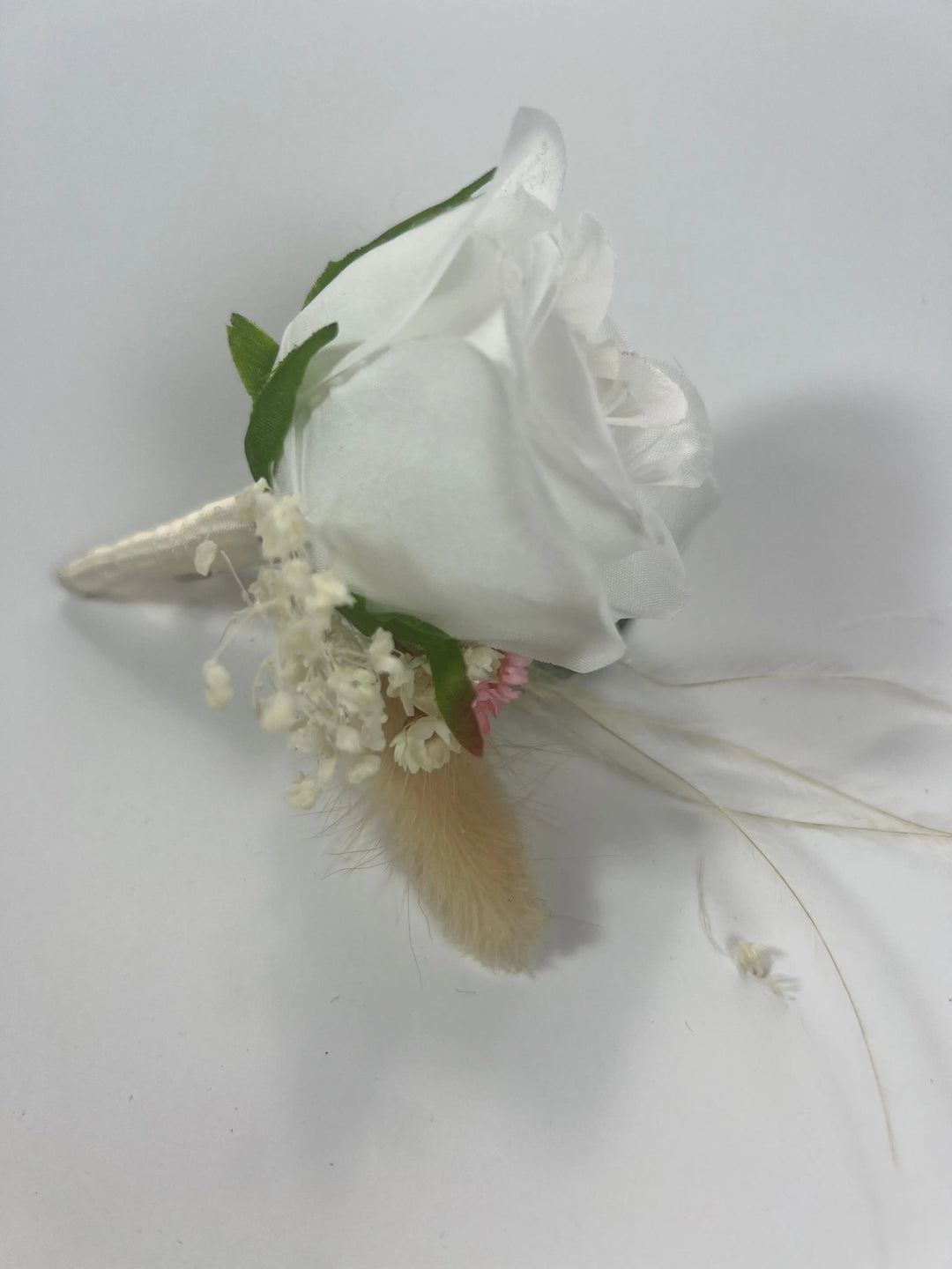 Artificial Blush Pink and Ivory Rose Wedding Bridal Bouquet Claire De Fleurs