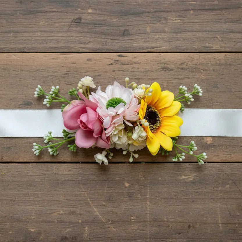 Artificial Wildflower Wrist Corsage Claire De Fleurs