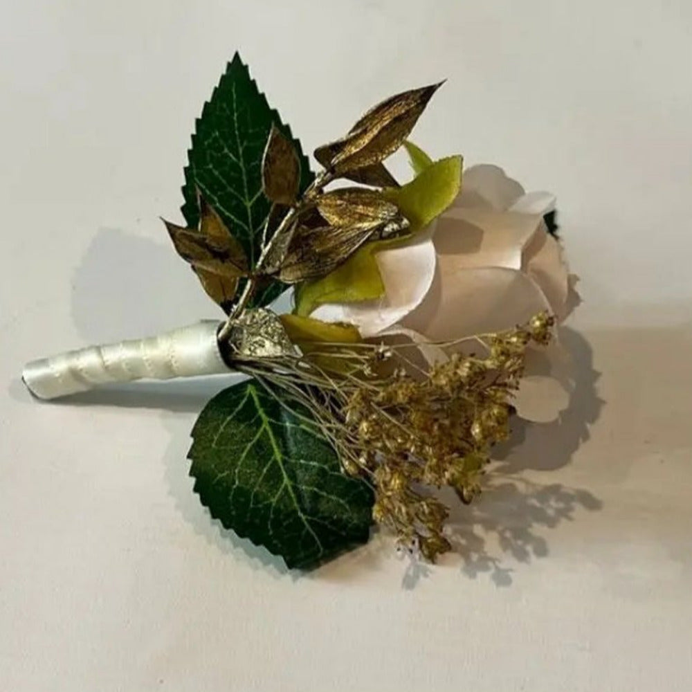 Autumnal Gold, nude and Burnt Orange Bouquet Claire De Fleurs