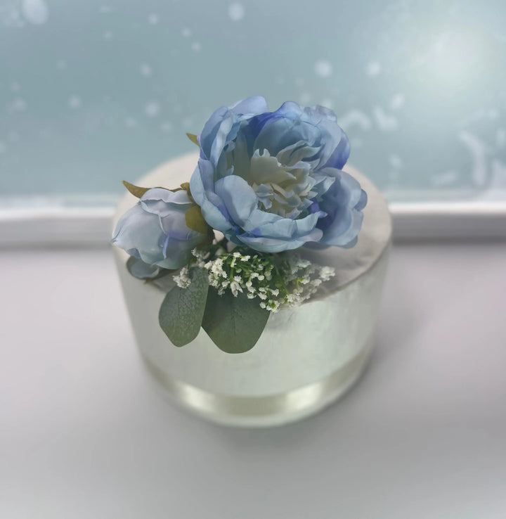 Baby Blue Artificial Cake Flower Topper Claire De Fleurs