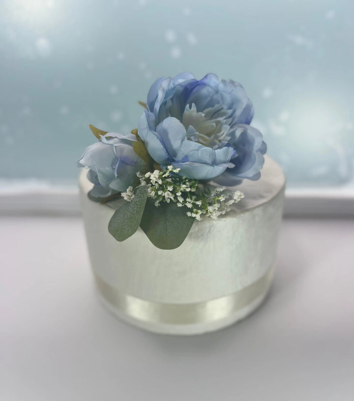 Baby Blue Artificial Cake Flower Topper Claire De Fleurs