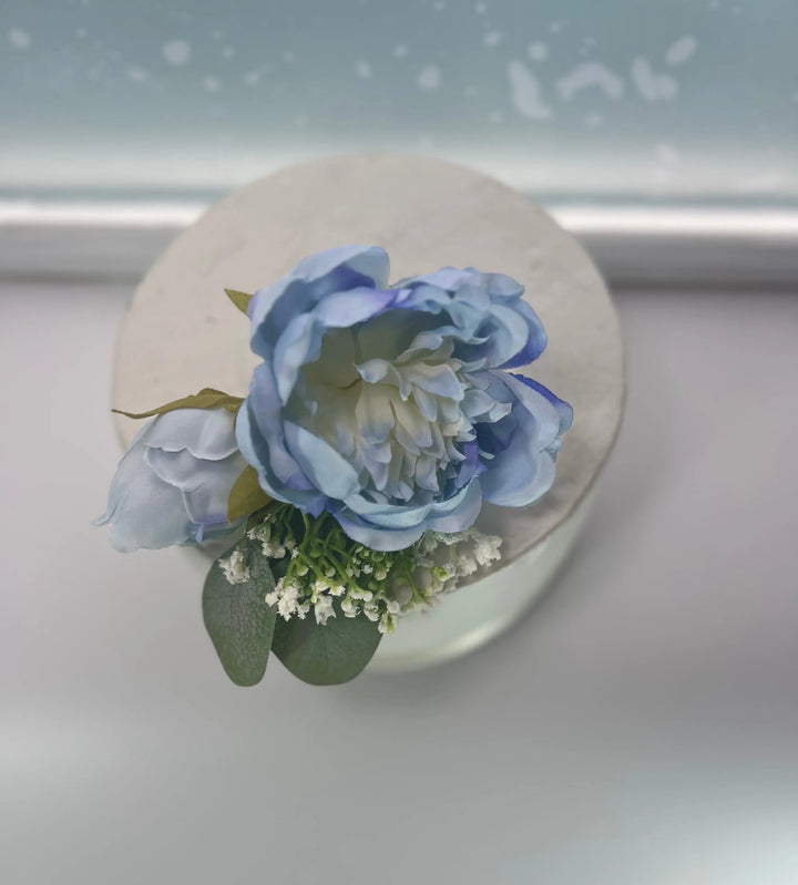 Baby Blue Artificial Cake Flower Topper Claire De Fleurs