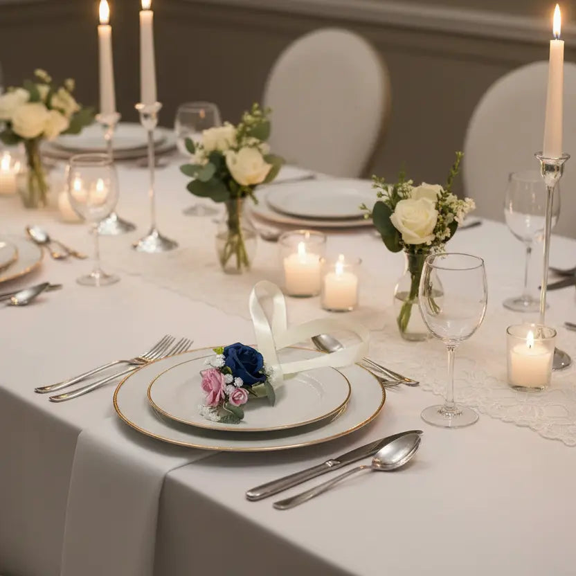 Blue And Pink Wrist Corsage Claire De Fleurs