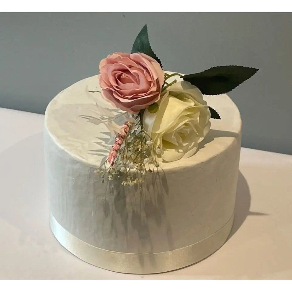 Blush Pink And Ivory Rose Cake Flowers Claire De Fleurs