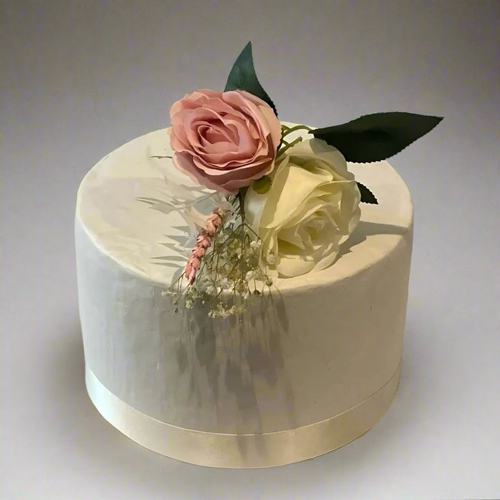 Blush Pink And Ivory Rose Cake Flowers Claire De Fleurs