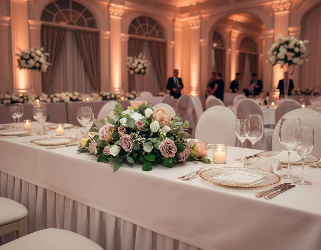 Blush Pink and White Top Table Arrangement – 2ft Claire De Fleurs