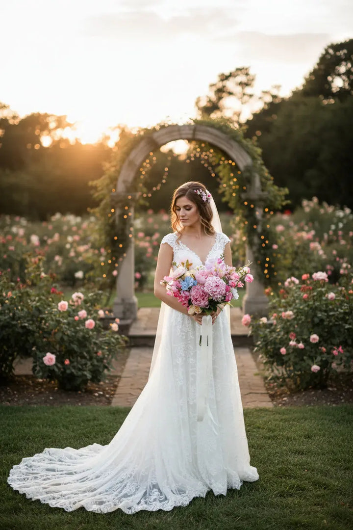 Bright Pink And Peach Wildflower Wedding Collection Claire De Fleurs