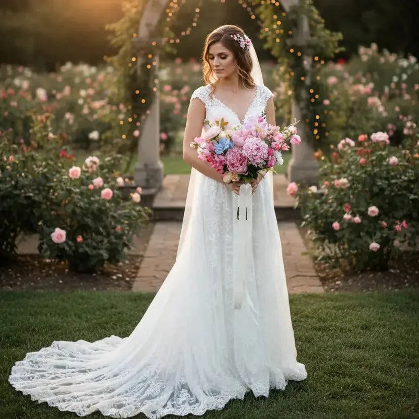 Bright Pink And Peach Wildflower Wedding Collection Claire De Fleurs
