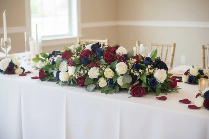 Burgundy, Navy  and Ivory Rose Wedding Collection Claire De Fleurs