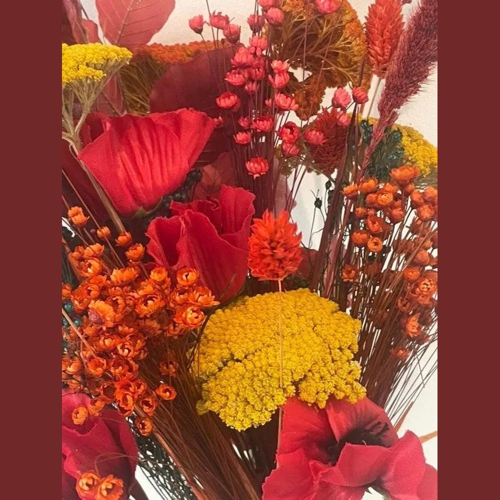 Burnt Orange And Red Boho Bouquet - Artificial Flowers | Claire De Fleurs