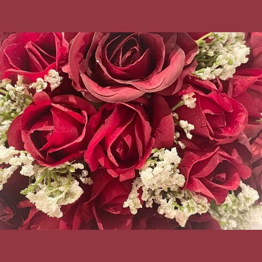 Dark Red Rose Bouquet Claire De Fleurs