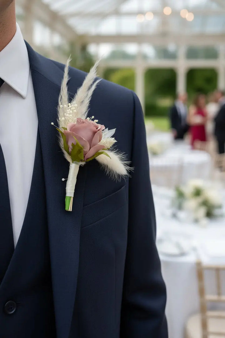 Dusky Pink And Nude Boho Wedding Bouquet Claire De Fleurs