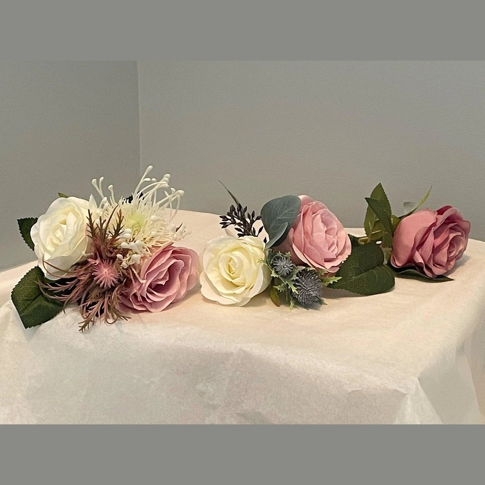 Dusky Pink Cake Flower Topper - Artificial Flowers | Claire De Fleurs