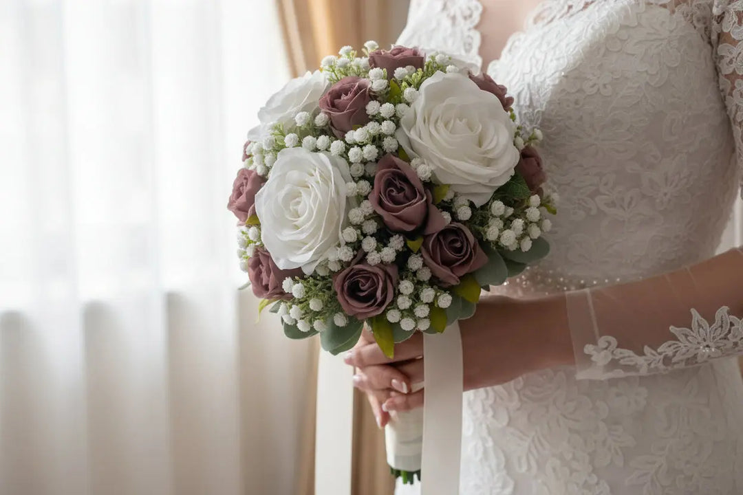 Dusty Pink Artificial Bridal bouquet Claire De Fleurs