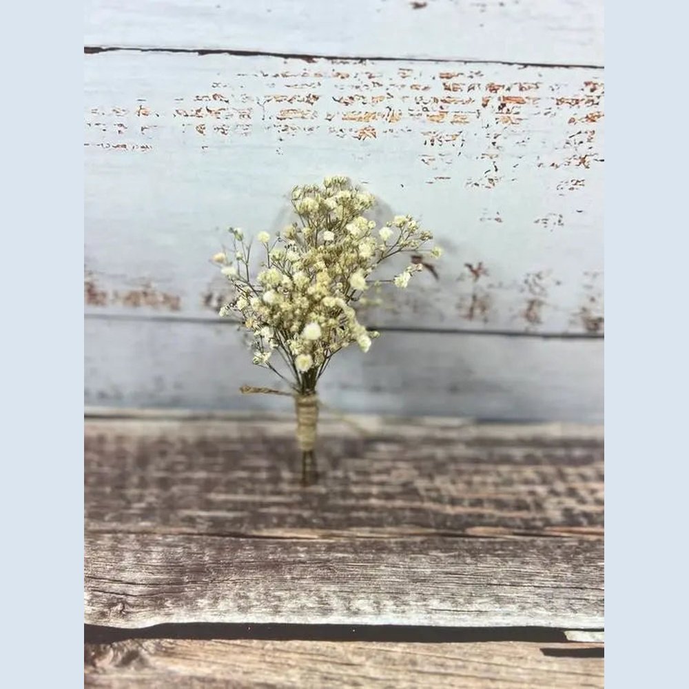 Gyp Boutonniere Buttonhole - Dried Flowers For Wedding Claire De Fleurs