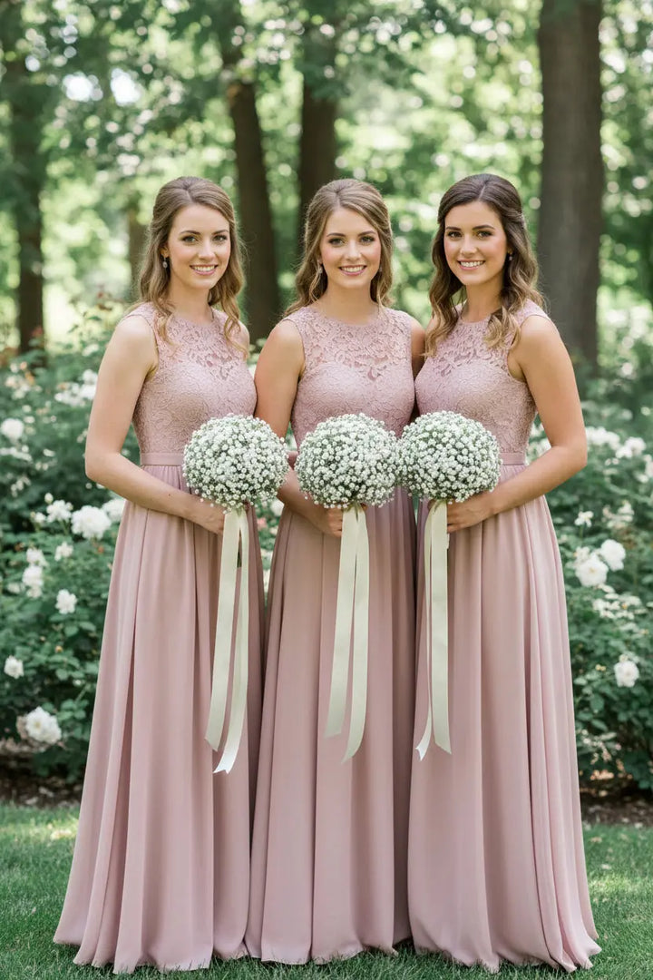 Gypsophila Babys Breath Artificial Bridal Bouquet Claire De Fleurs