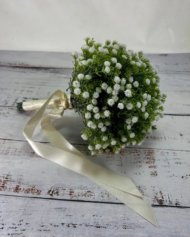 Gypsophila Babys Breath Artificial Bridal Bouquet Claire De Fleurs