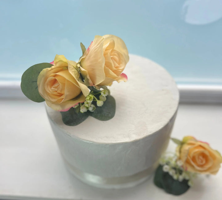 Lemon Rose Artificial Cake Flowers Claire De Fleurs