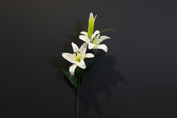 Luxury Artificial White Lily Stem Claire De Fleurs