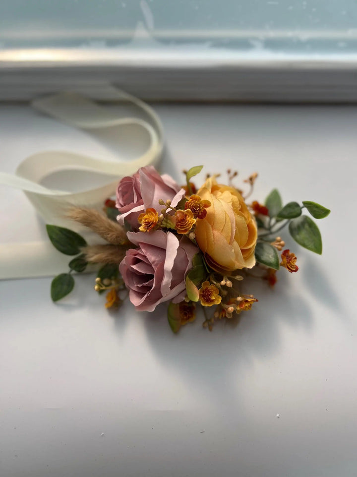 Orange Autumnal Artificial Wedding Bouquet Claire De Fleurs