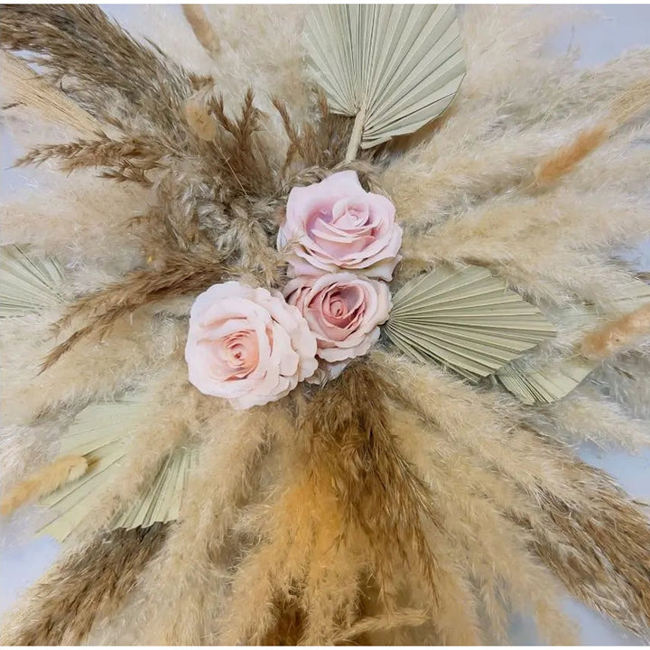 Pampas Wall Decoration Pampas Cloud Salon Decor Cream Natural Boho Wedding Arch - Dried Flowers  Wedding  Birthday Claire De Fleurs