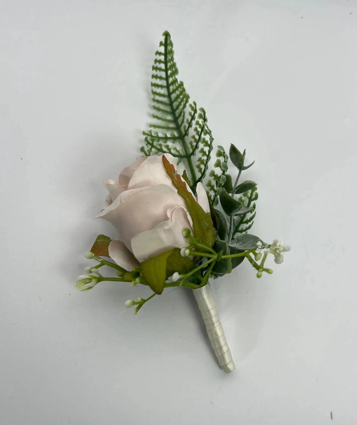 Peach, Nude And White Rose Artificial Wedding Bouquet Package Claire De Fleurs