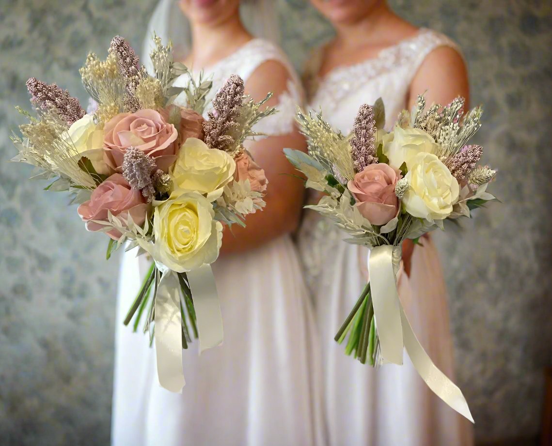 Pink Ivory Bouquet Claire De Fleurs