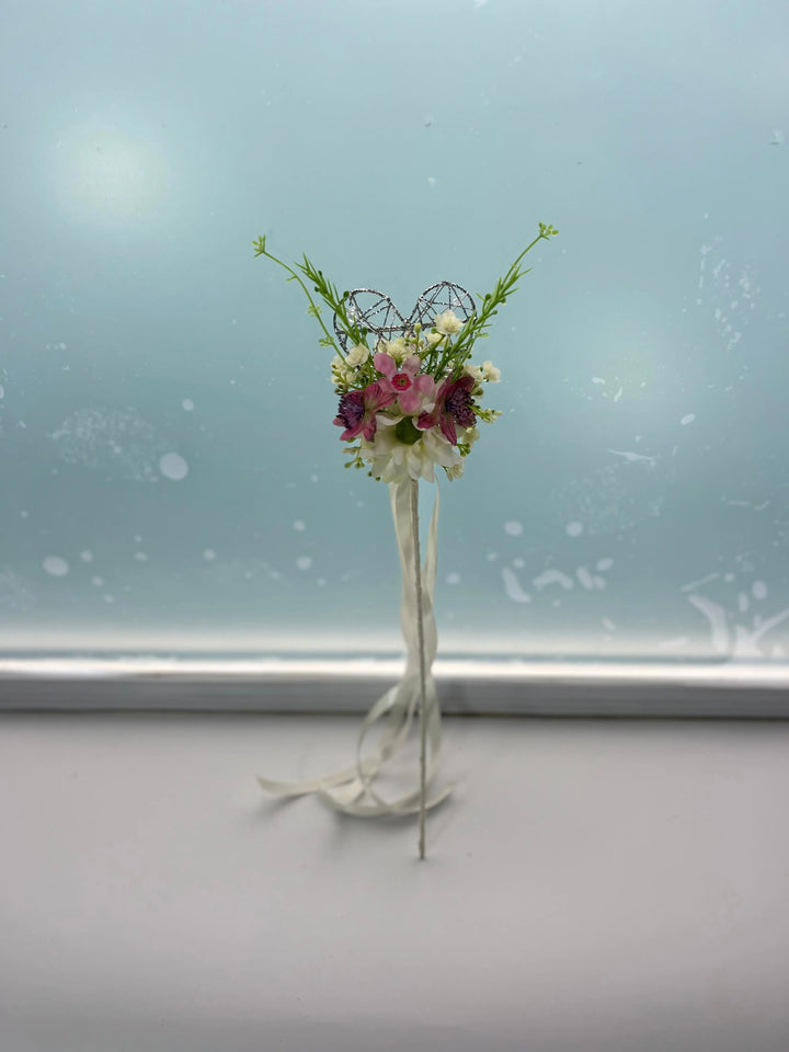 Pink and White Artificial Wildflowers Wedding Bouquet Package Claire De Fleurs