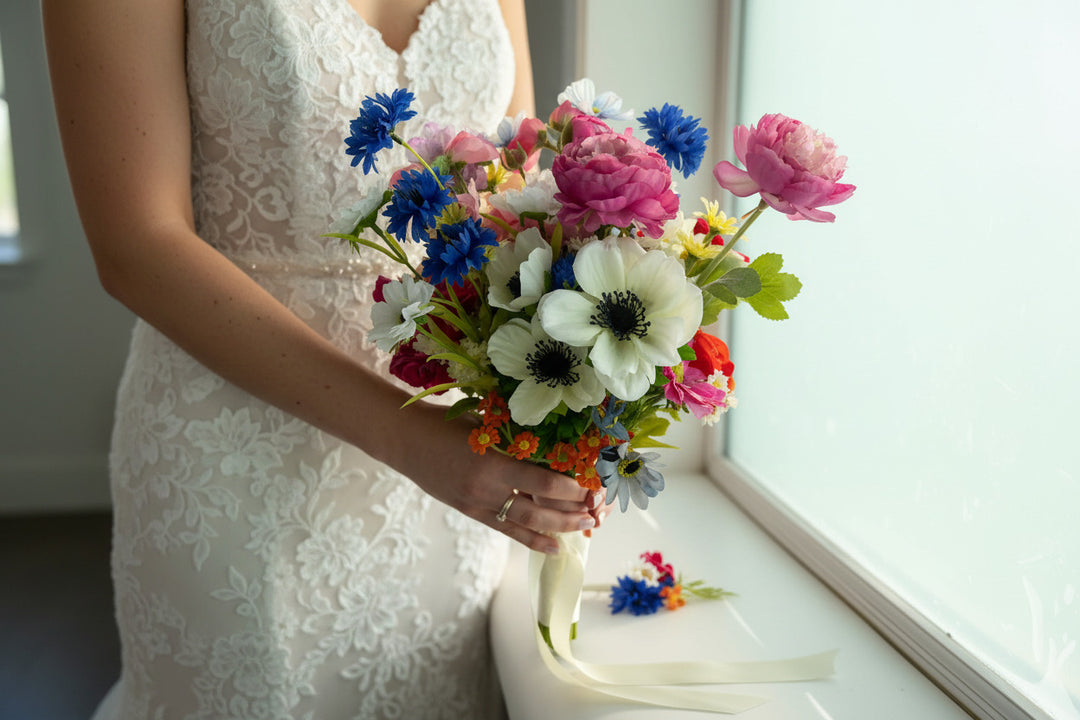 Spring Wild Flower Bridal Bouquet Claire De Fleurs