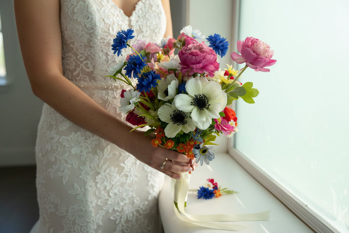 Spring Wild Flower Bridal Bouquet Claire De Fleurs