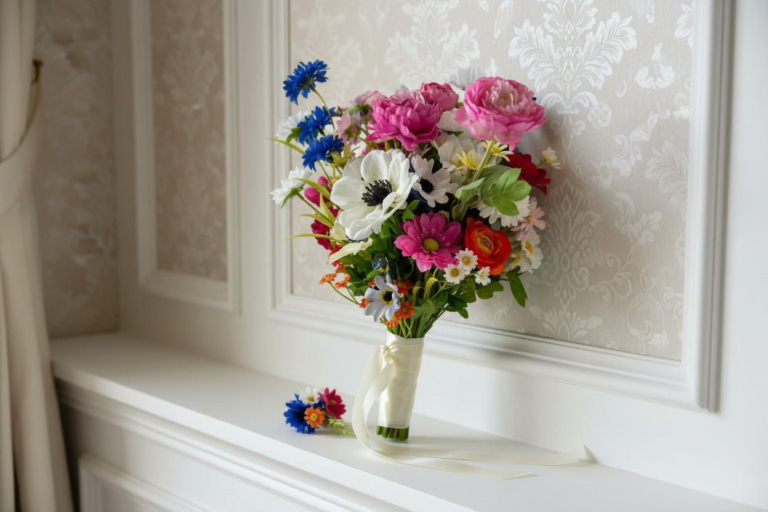 Spring Wild Flower Bridal Bouquet Claire De Fleurs