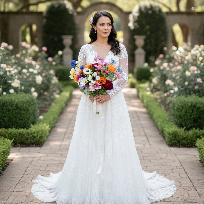 Spring Wild Flower Bridal Bouquet Claire De Fleurs