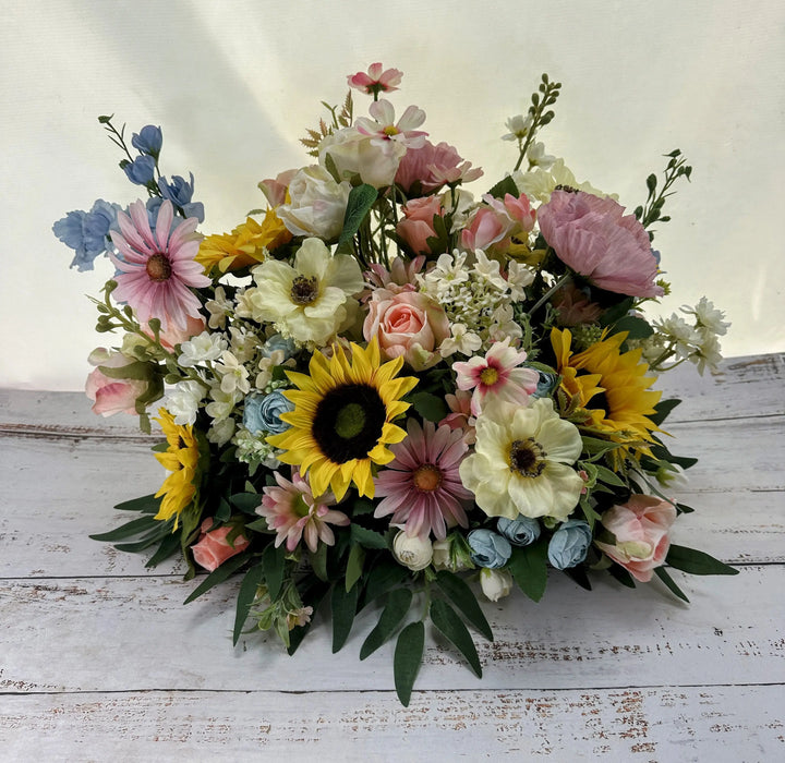 Summer Wildflower And Sunflower Bridal Bouquet Claire De Fleurs