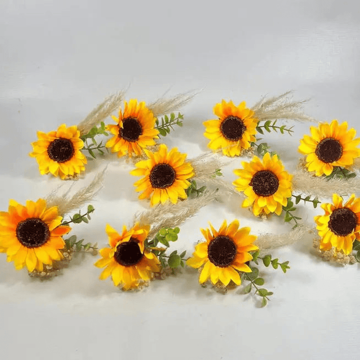 Sunflower Buttonhole Claire De Fleurs