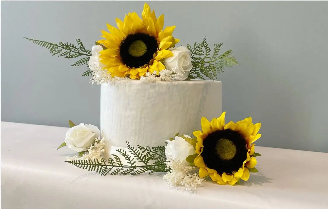 Sunflower Cake Flowers - Artificial Silk Flowers Claire De Fleurs