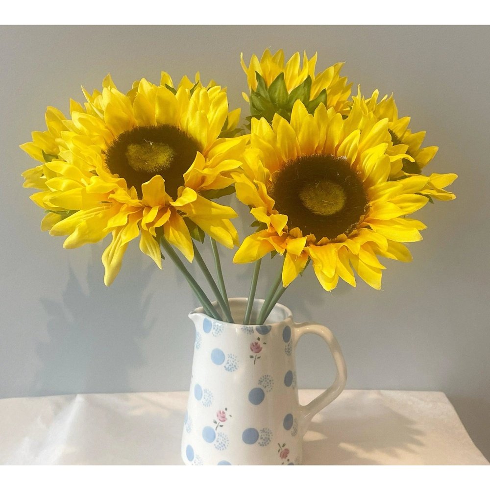 7 Stems Of Sunflowers - Artificial Flowers | Claire De Fleurs
