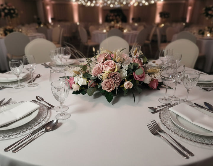 Top Table Arrangement Pink And White Claire De Fleurs