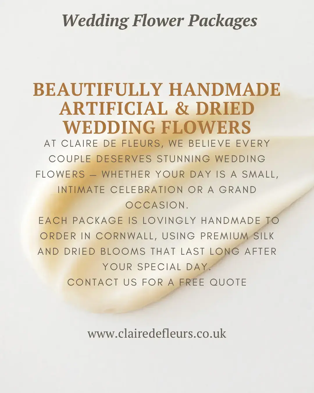 wedding bouquet packages  Claire De Fleurs